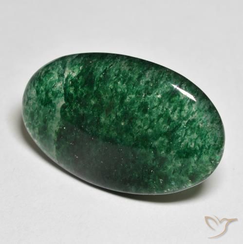 18.43 ct Green Aventurine Stone, Natural Aventurine in Oval Cabochon Shape for Sale