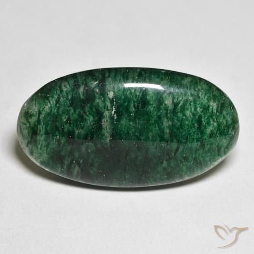 17.72 ct Green Aventurine, 27.1 x 15.5 mm Oval Cut From Brazil, Photo A