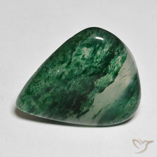 Aventurine Poire en damier des États-Unis 18,01 ct, dimension 23,8 x 20,4mm, pureté Translucide, pierre gemme naturelle Non traité, 1 pièce d'aventurine de couleur Vert multicolore, dureté Mohs de 7 convient aux bijoux de tous les jours, pierre de sagesse, Photo A