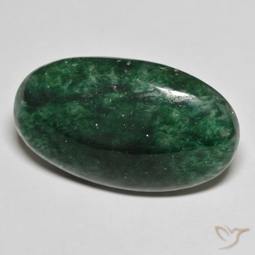 23 ct Green Aventurine, 27.6 x 16.1 mm Oval Cut From Brazil, Photo A