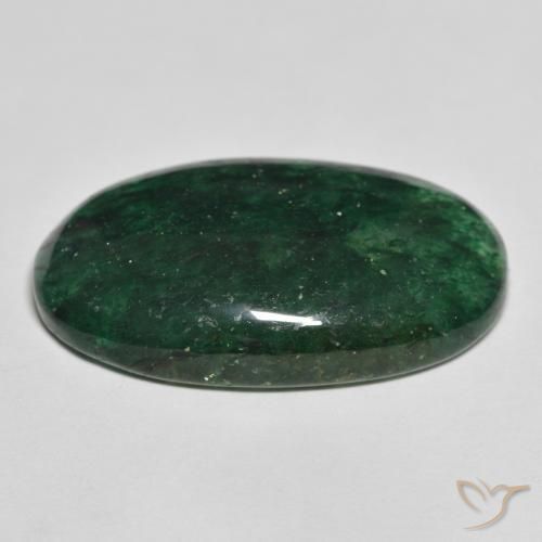 Aventurine Gemstone in 27.6 x 16.1 mm Size for Sale, Aventurine Stone in Deep Green Color
