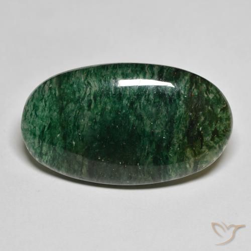 20.09ct Natural Cool Forest Green Aventurine, Oval, Translucent