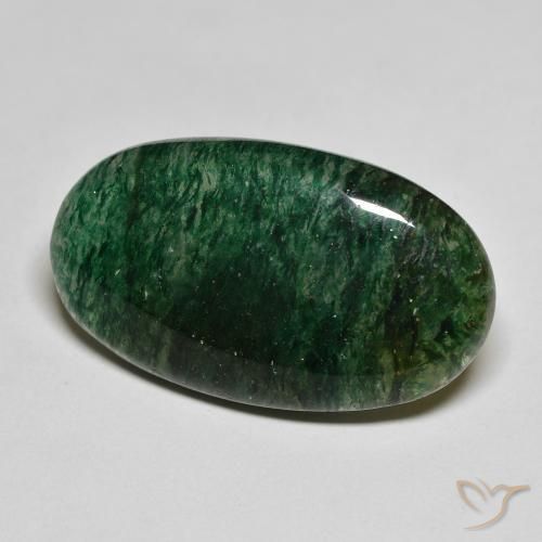 20.09 ct Green Aventurine Stone, Natural Aventurine in Oval Cabochon Shape for Sale