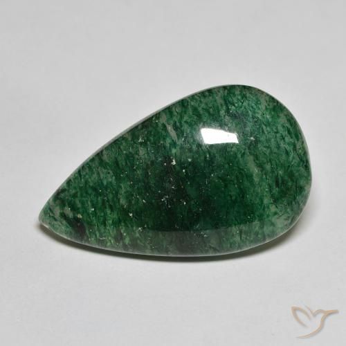 12.63 ct Green Aventurine Stone, Natural Aventurine in Pear Cabochon Shape for Sale