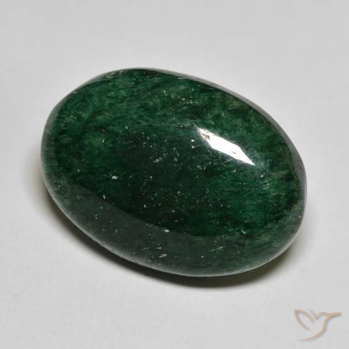 14.88 ct Green Aventurine Stone, Natural Aventurine in Oval Cabochon Shape for Sale