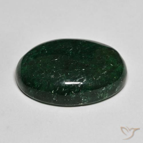 Aventurine Gemstone in 20.2 x 14.2 mm Size for Sale, Aventurine Stone in Cool Forest Green Color