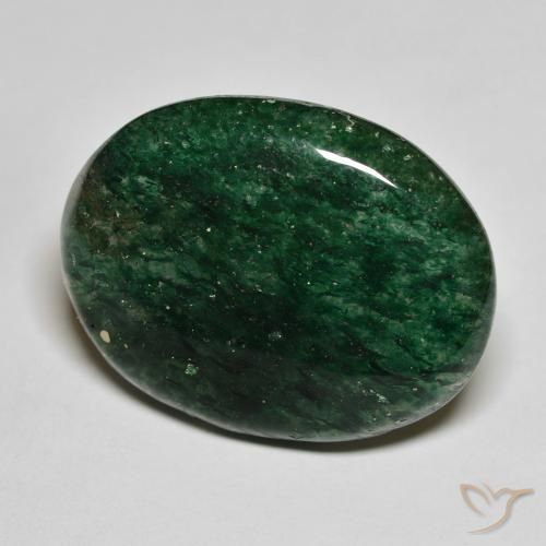 22.21 ct Green Aventurine Stone, Natural Aventurine in Oval Cabochon Shape for Sale