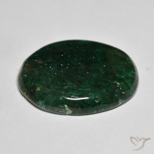 Aventurine Gemstone in 24.6 x 19.1 mm Size for Sale, Aventurine Stone in Forest Green Color