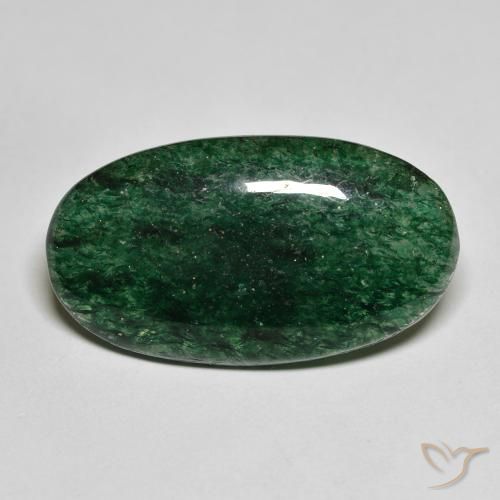 14.55 ct Green Aventurine, 26 x 14.6 mm Oval Cut From Brazil, Photo A