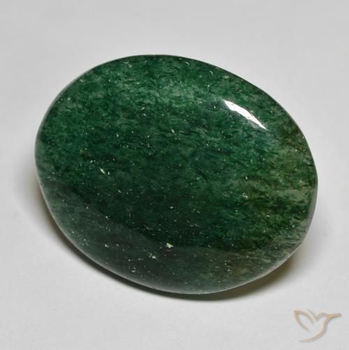 26.73 ct Green Aventurine Stone, Natural Aventurine in Oval Cabochon Shape for Sale
