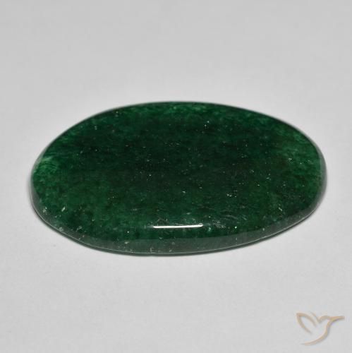 Aventurine Gemstone in 29.3 x 18.9 mm Size for Sale, Aventurine Stone in Forest Green Color
