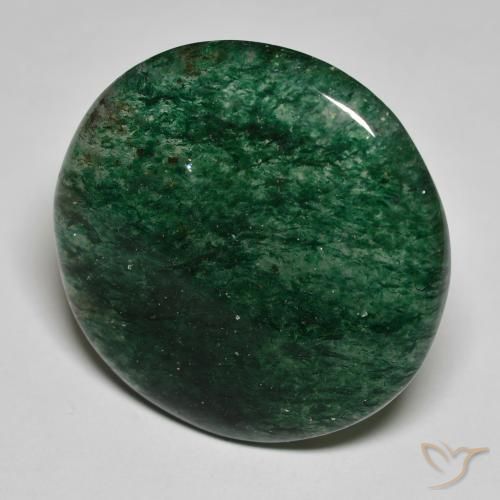 23.36 ct Green Aventurine Stone, Natural Aventurine in Round Cabochon Shape for Sale