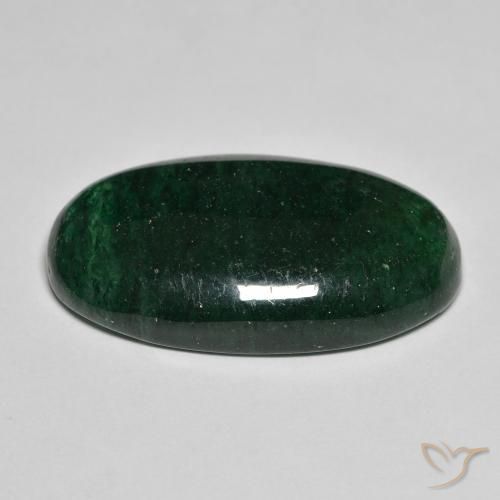 Aventurine Gemstone in 26.1 x 15 mm Size for Sale, Aventurine Stone in Forest Green Color