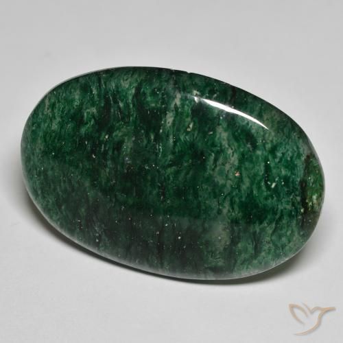 30.95 ct Green Aventurine Stone, Natural Aventurine in Oval Cabochon Shape for Sale