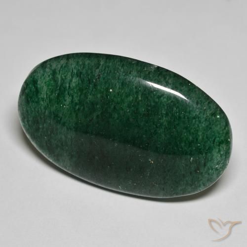 29.36 ct Green Aventurine Stone, Natural Aventurine in Oval Cabochon Shape for Sale
