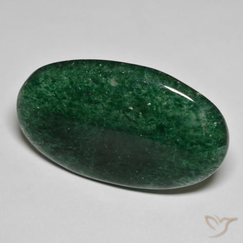 26.12 ct Green Aventurine Stone, Natural Aventurine in Oval Cabochon Shape for Sale