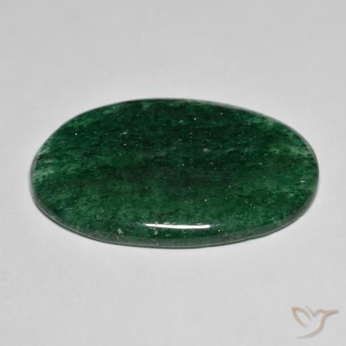 Aventurine Gemstone in 30.7 x 20.8 mm Size for Sale, Aventurine Stone in Forest Green Color