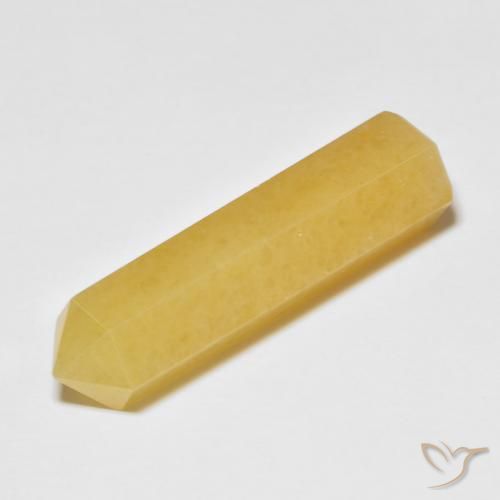 20.6 ct Yellow Aventurine, 31.2 x 9.3 mm Pencil Cut From Brazil, Photo A