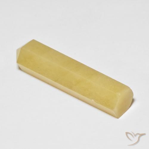 20.83 ct Yellow Aventurine Stone, Natural Aventurine in Pencil Cut Shape for Sale