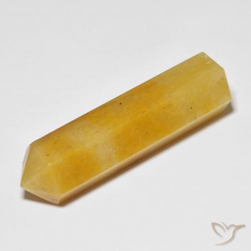 41.95 ct Yellow Aventurine, 38.9 x 11.8 mm Pencil Cut From Brazil, Photo A