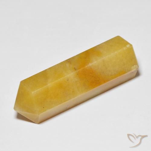44.7 ct Yellow Aventurine, 36.5 x 12.9 mm Pencil Cut From Brazil, Photo A