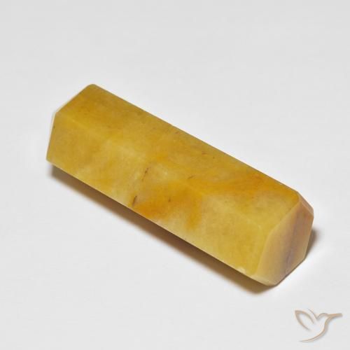 44.70 ct Yellow Aventurine Stone, Natural Aventurine in Pencil Cut Shape for Sale