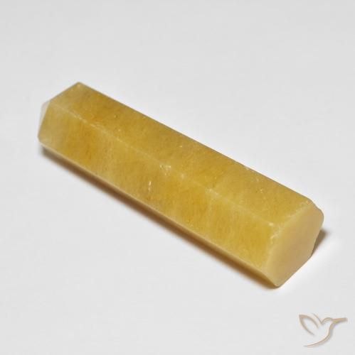 47.31 ct Yellow Aventurine Stone, Natural Aventurine in Pencil Cut Shape for Sale
