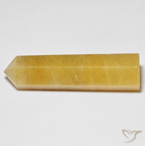 Aventurine Gemstone in 43 x 12.5 mm Size for Sale, Aventurine Stone in Deep Yellow Color