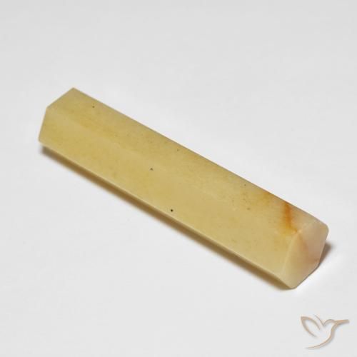 40.12 ct Yellow Aventurine Stone, Natural Aventurine in Pencil Cut Shape for Sale