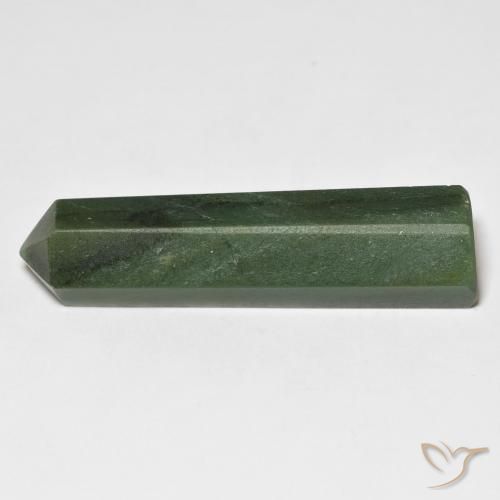 Aventurine Gemstone in 37.9 x 10.5 mm Size for Sale, Aventurine Stone in Earthy Green Color