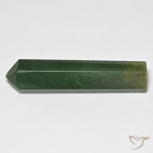 Aventurine Gemstone in 38.3 x 9.3 mm Size for Sale, Aventurine Stone in Dark Green Color