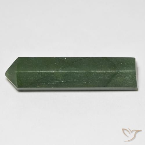 Aventurine Gemstone in 36.1 x 9.7 mm Size for Sale, Aventurine Stone in Earthy Green Color