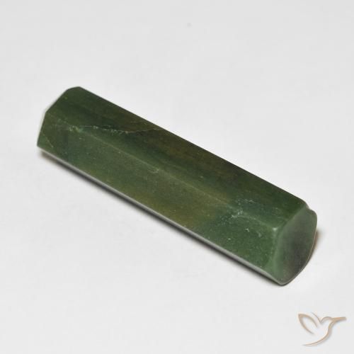 25.86 ct Green Aventurine Stone, Natural Aventurine in Pencil Cut Shape for Sale
