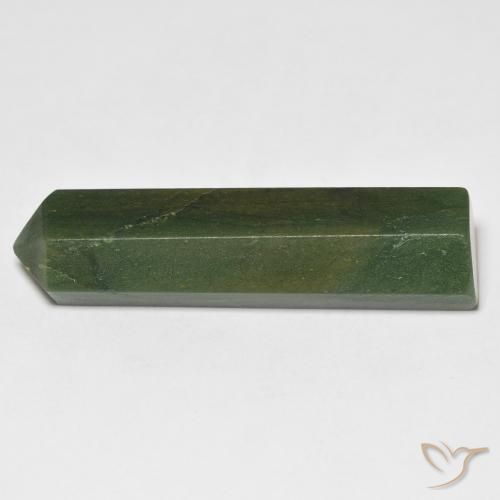 Aventurine Gemstone in 35.2 x 9.7 mm Size for Sale, Aventurine Stone in Forest Green Color