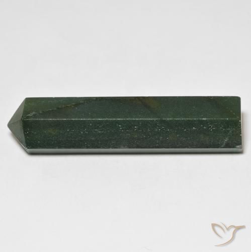 Aventurine Gemstone in 40.7 x 10.3 mm Size for Sale, Aventurine Stone in Dark Green Color