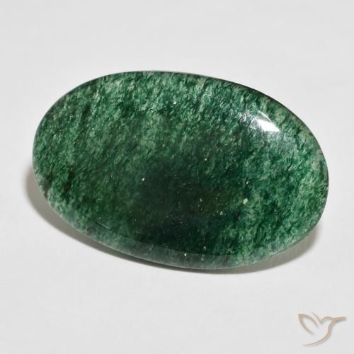 32.45 ct Green Aventurine Stone, Natural Aventurine in Oval Cabochon Shape for Sale