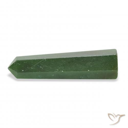 25.24 ct Green Aventurine Stone, Natural Aventurine in Pencil Cut Shape for Sale