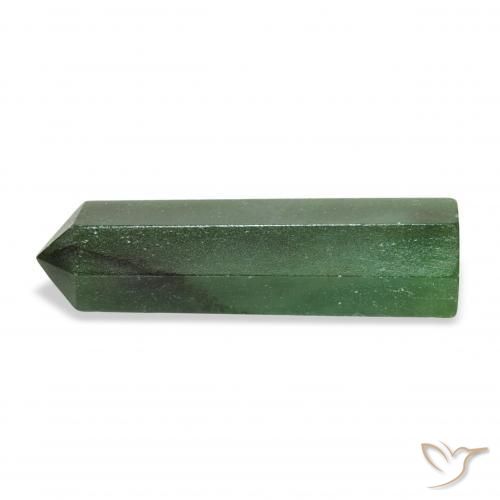 24.94 ct Green Aventurine Stone, Natural Aventurine in Pencil Cut Shape for Sale
