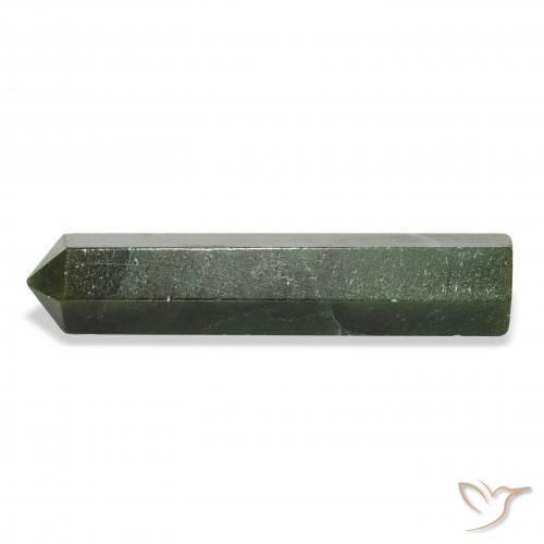 30.49 ct Green Aventurine Stone, Natural Aventurine in Pencil Cut Shape for Sale