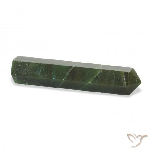 Aventurine Gemstone in 42.4 x 9.4 mm Size for Sale, Aventurine Stone in Earthy Green Color