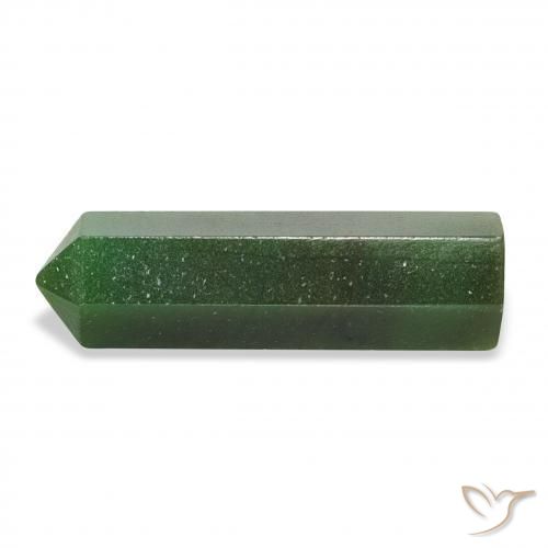 26.73 ct Green Aventurine Stone, Natural Aventurine in Pencil Cut Shape for Sale