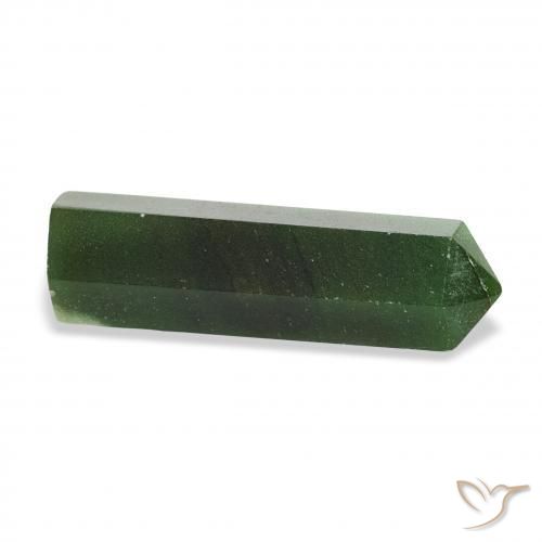 Aventurine Gemstone in 33.1 x 10.1 mm Size for Sale, Aventurine Stone in Forest Green Color