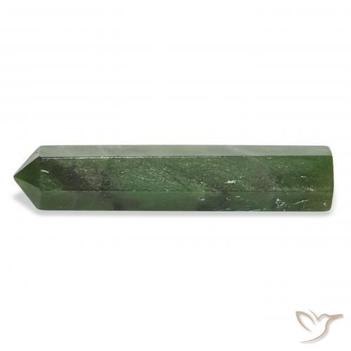 25.69 ct Green Aventurine Stone, Natural Aventurine in Pencil Cut Shape for Sale