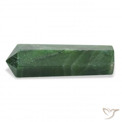 35.16 ct Green Aventurine Stone, Natural Aventurine in Pencil Cut Shape for Sale