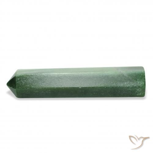 34.77 ct Green Aventurine Stone, Natural Aventurine in Pencil Cut Shape for Sale