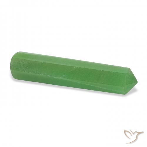 Aventurine Gemstone in 41.7 x 9.5 mm Size for Sale, Aventurine Stone in Medium Green Color