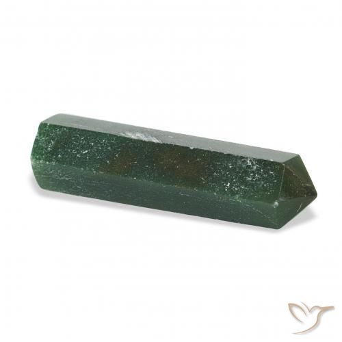 Aventurine Gemstone in 39.9 x 11.2 mm Size for Sale, Aventurine Stone in Forest Green Color