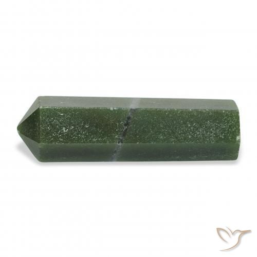27.31 ct Green Aventurine Stone, Natural Aventurine in Pencil Cut Shape for Sale