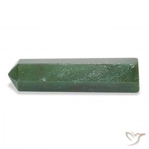 31.82 ct Green Aventurine Stone, Natural Aventurine in Pencil Cut Shape for Sale