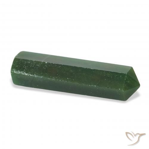Aventurine Gemstone in 37.8 x 10.3 mm Size for Sale, Aventurine Stone in Earthy Green Color